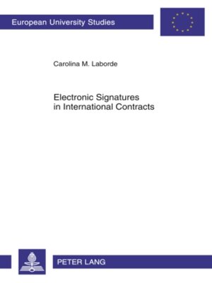 cover image of Electronic Signatures in International Contracts